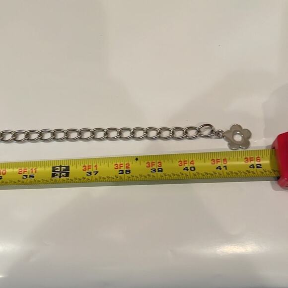 Gold Tone Boho Open Flower Concho Metal Chain Link Belt OS One Size - Picture 9 of 11